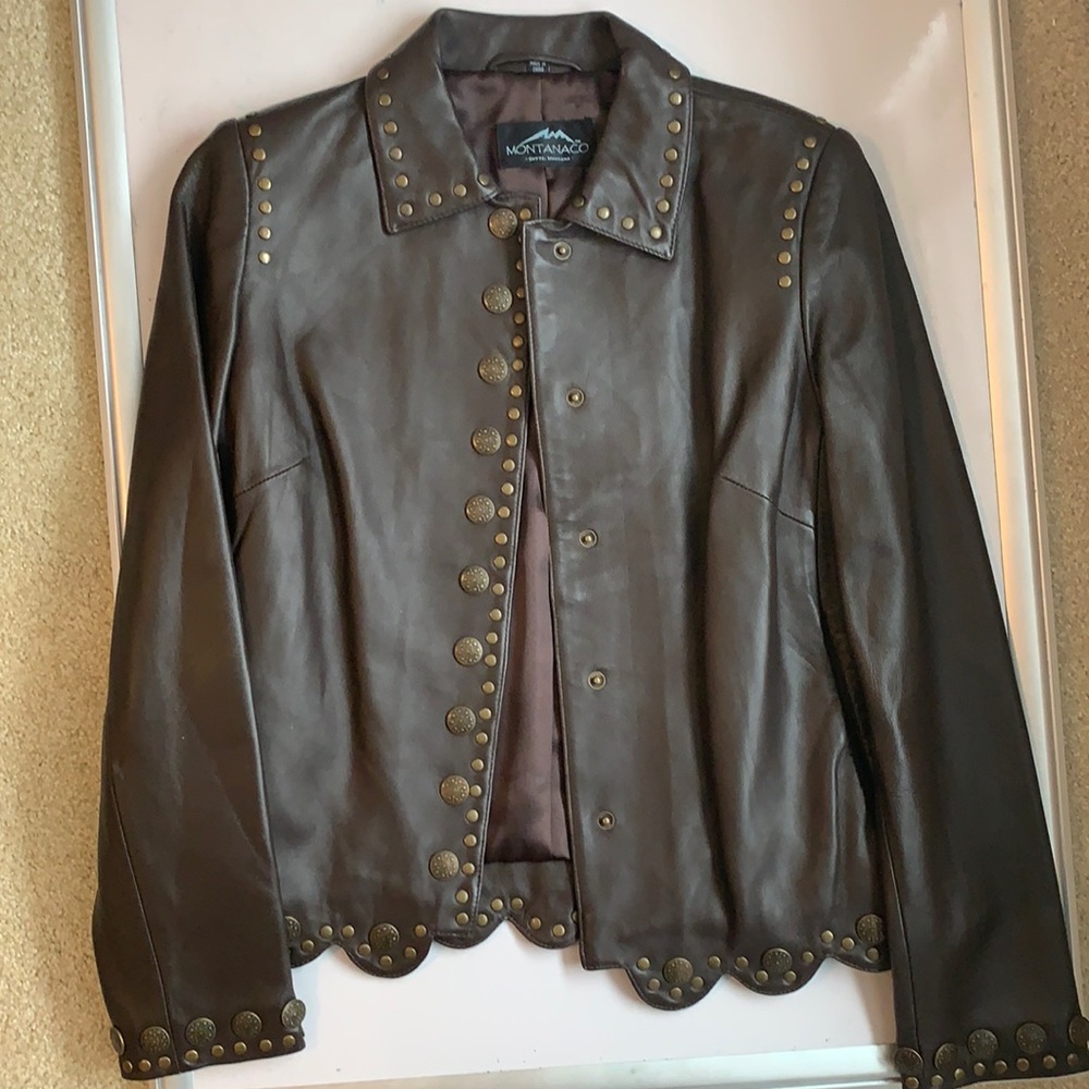 Montanaco brand leather coat like new